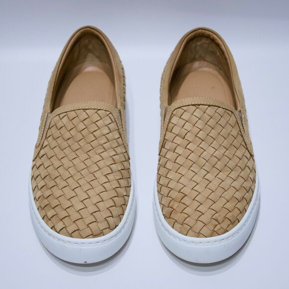 M. Gemi Beige Woven Leather Slip On Shoes Made in Italy ~ Women Size 7 (37.5EU) - Picture 6 of 16